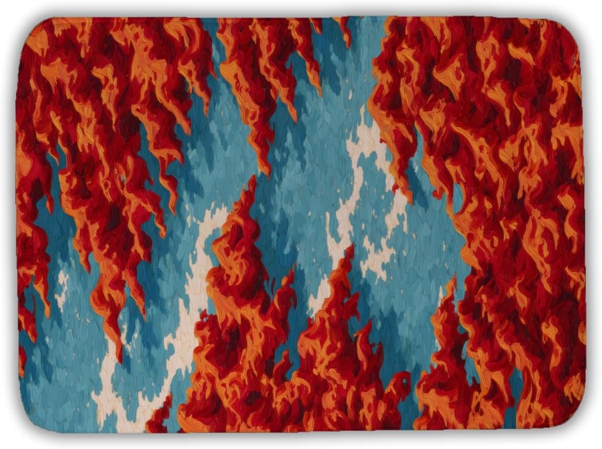 C1BM1724SYHX8G 17 x 24 in. Red Mounds - Stylish Bath Mat for Home Decor - Comfort