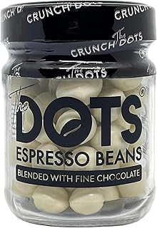 برطمان حبوب قهوة الاسبريسو المقرمشة المغطاة بالشوكولاتة البيضاء من ذا دوتس - 100 جرام