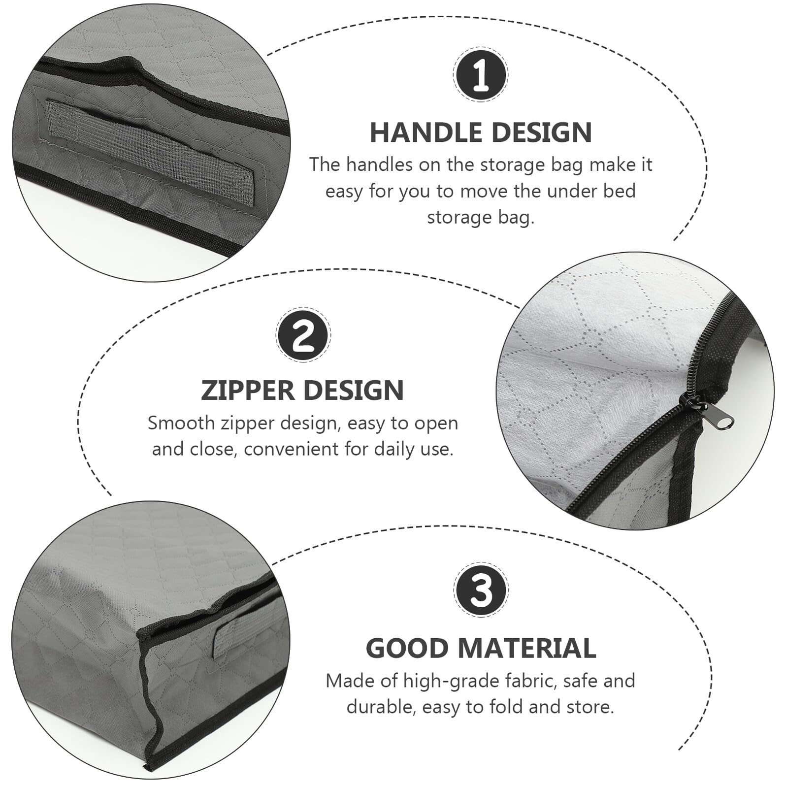 Levemolo Grande Borsa Portaoggetti Sotto Letto con Cerniera Contenitore Pieghevole Traspirante per Trapunte Coperte e Abbigliamento Organizer Salvaspazio con Finestra Trasparente per