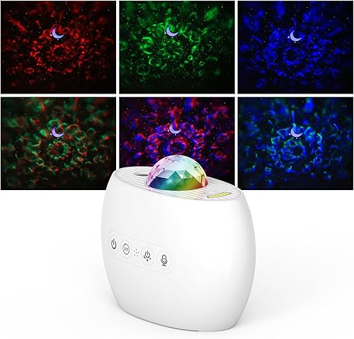 Miniatura 6 de Rusoso Proyector de galaxia, proyector de estrellas, proyector de luz nocturna con altavoz, proyector de luces del norte para dormitorio, sala de