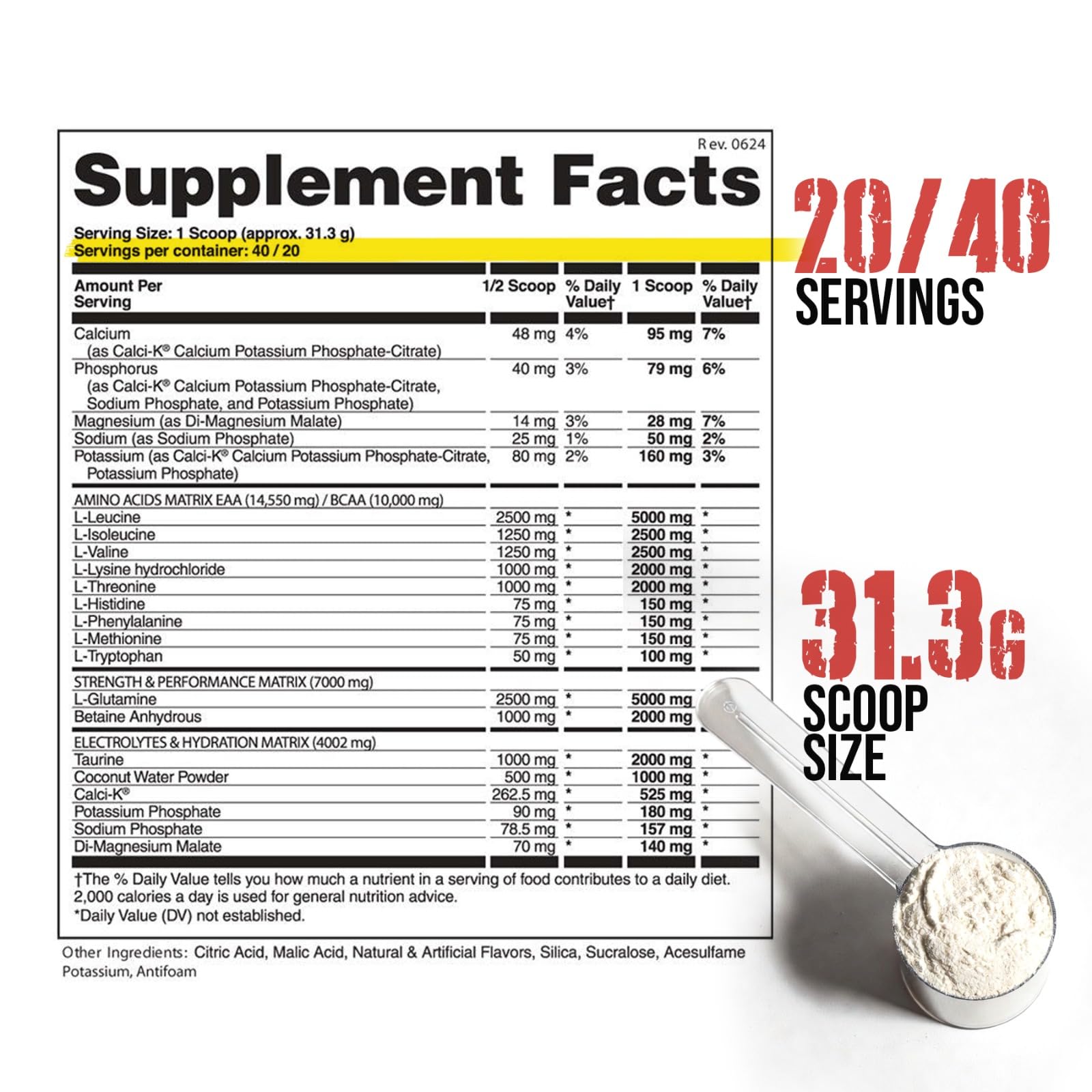Apollon Nutrition Enigma – Complete EAA + BCAA Recovery Matrix | 23.5g Total Aminos, 5g Leucine | Glutamine + Electrolytes | 40 Serving, Strawberry Margarita — Amazon image 2