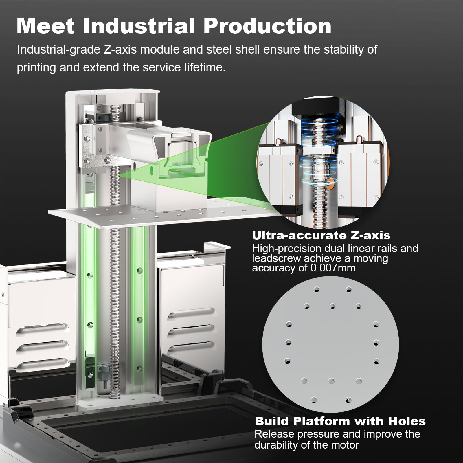 MateForm Air 4 - Stampante 3D in resina, stampante LCD ad altissima precisione con risoluzione di 14,85 μm, stampante MSLA di grado industriale con riscaldamento e filtro dell'aria, grande