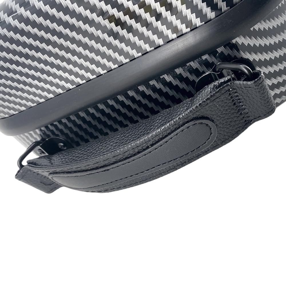 Violín ligero compuesto de fibra de carbono profesional de tamaño completo 4/4, funda rígida con correas de hombro estilo mochila, higrómetro (negro)