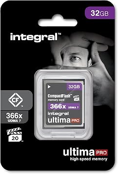 بطاقة فلاش مدمجة 32 جيجابايت UDMA- 7 366x VPG-20 55 ميجابايت / ثانية قراءة و 25 ميجابايت / ثانية كتابة بطاقة ذاكرة عالية السرعة احترافية