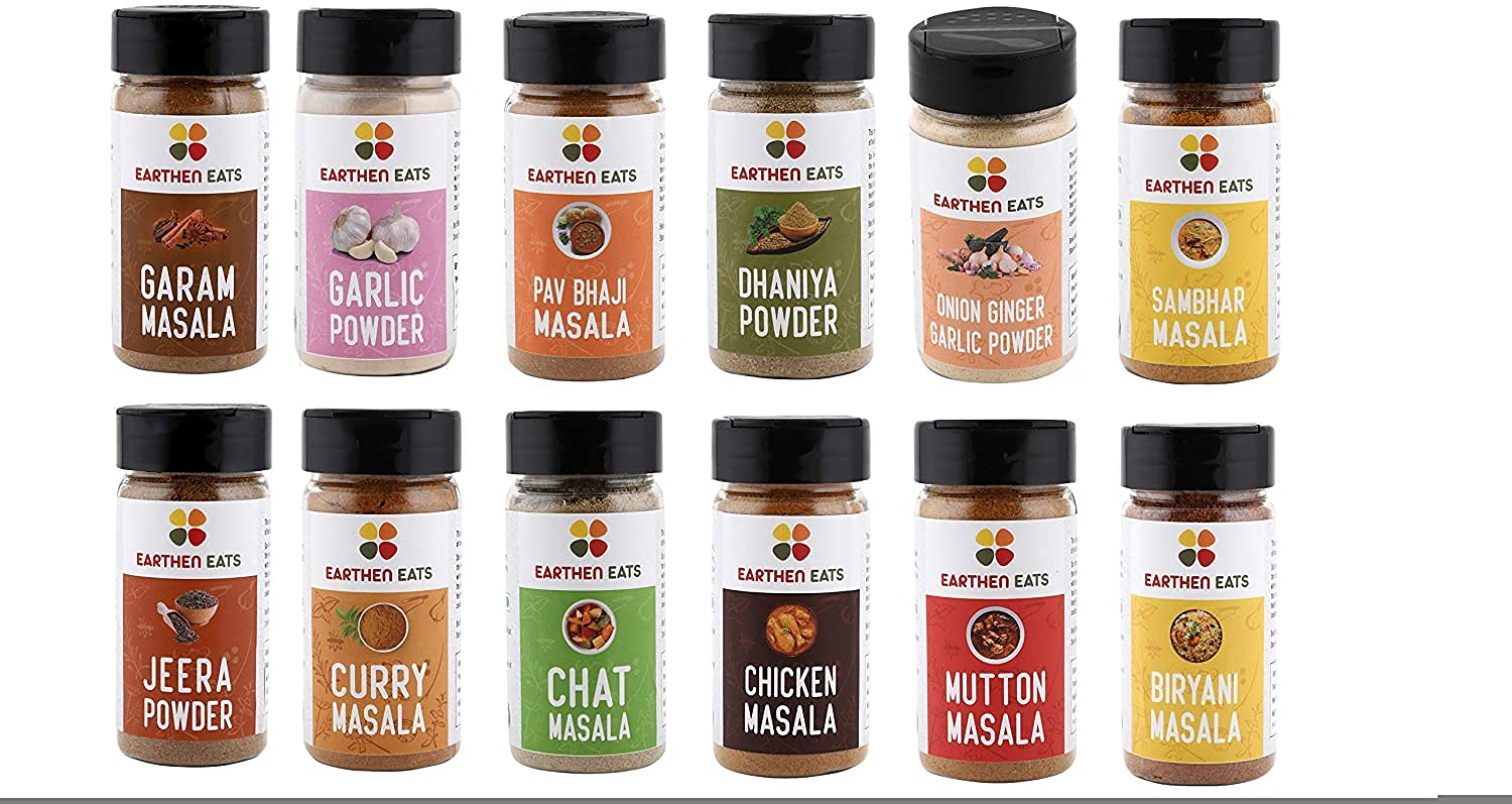 Earthen Eats Masala Combo | Pack of 12 | Fresh & Pure (B08VD28T87) Amazon Price History, Amazon Price Tracker