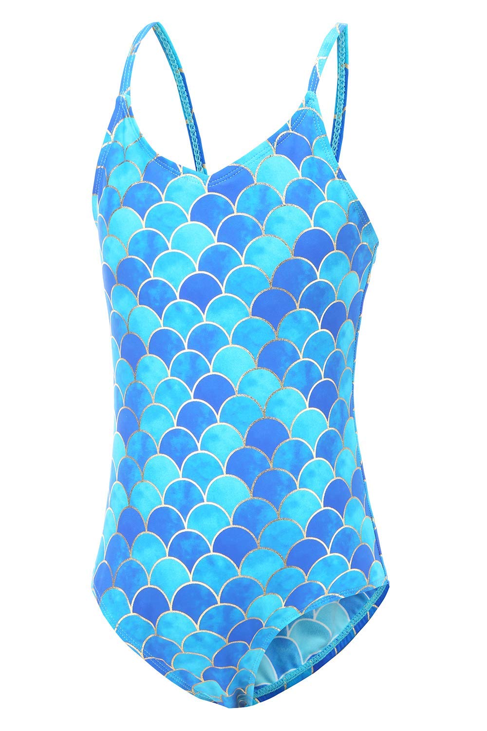 Girls One Piece Swimsuits Mermaid Bathing Suits Summer Swimsuit 2-14 Years
