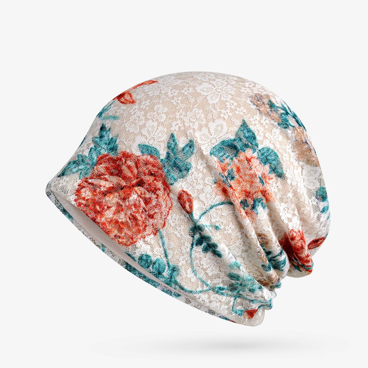 Didiseaon Cappelli da Notte da Donna Traspirante e Flessibile Stili multipli 4 Pezzi in Cotone Design a Pizzo Sottile Stili multipli per Dormire e Attività All'aperti