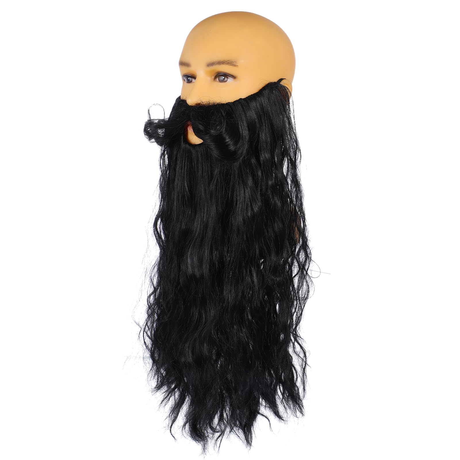 Barba finta, baffi artificiali per costume da Babbo Natale, barba lunga con baffi e baffi da Babbo Natale per Halloween, mascherata, Natale