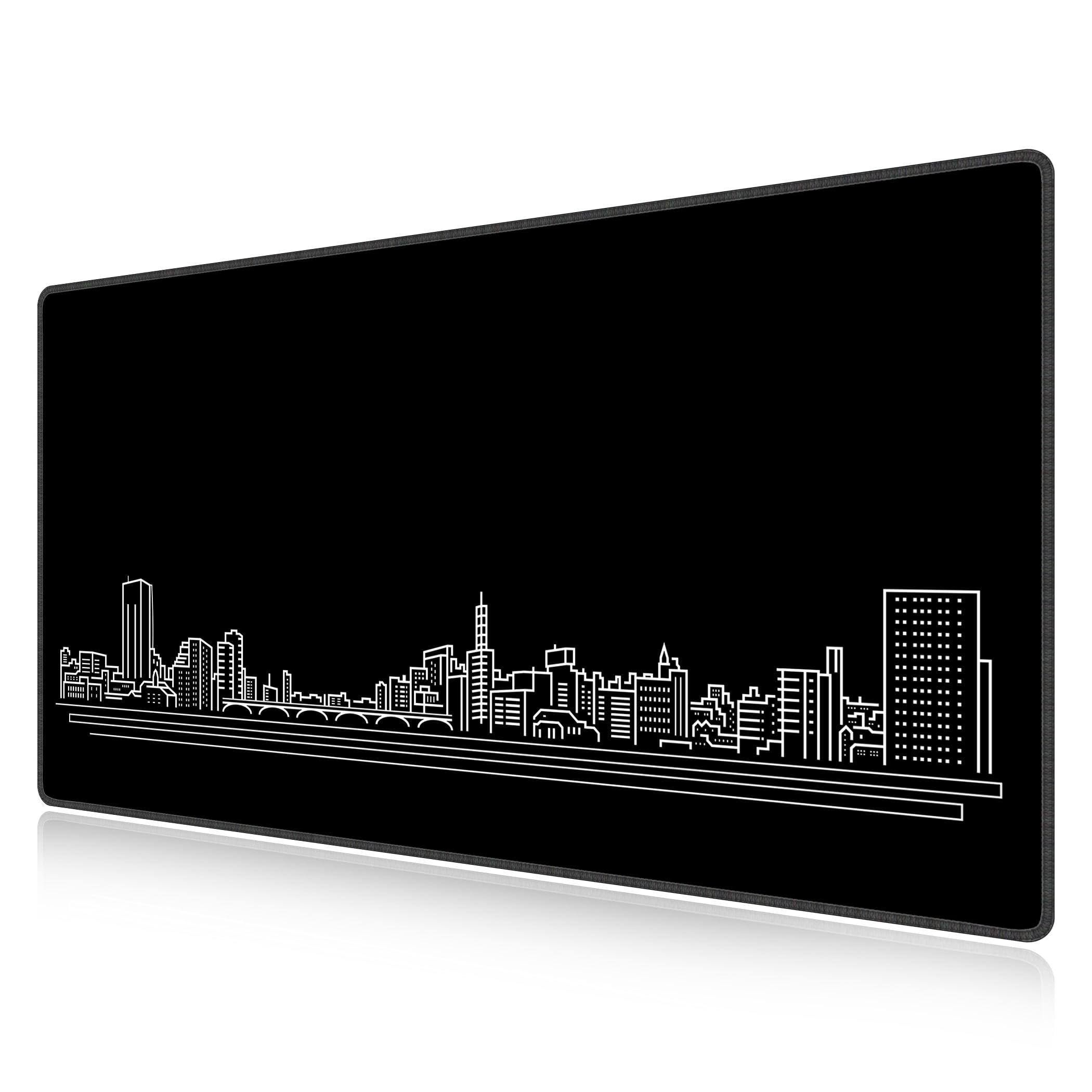 LL-COEUR Noir Grand Tapis de Souris de Jeu 110x60x0,3cm Gamer Tapis de Bureau Large et Étendu XXL Speed Gaming Mousepad pour PC, Clavier et Ordinateur XXL