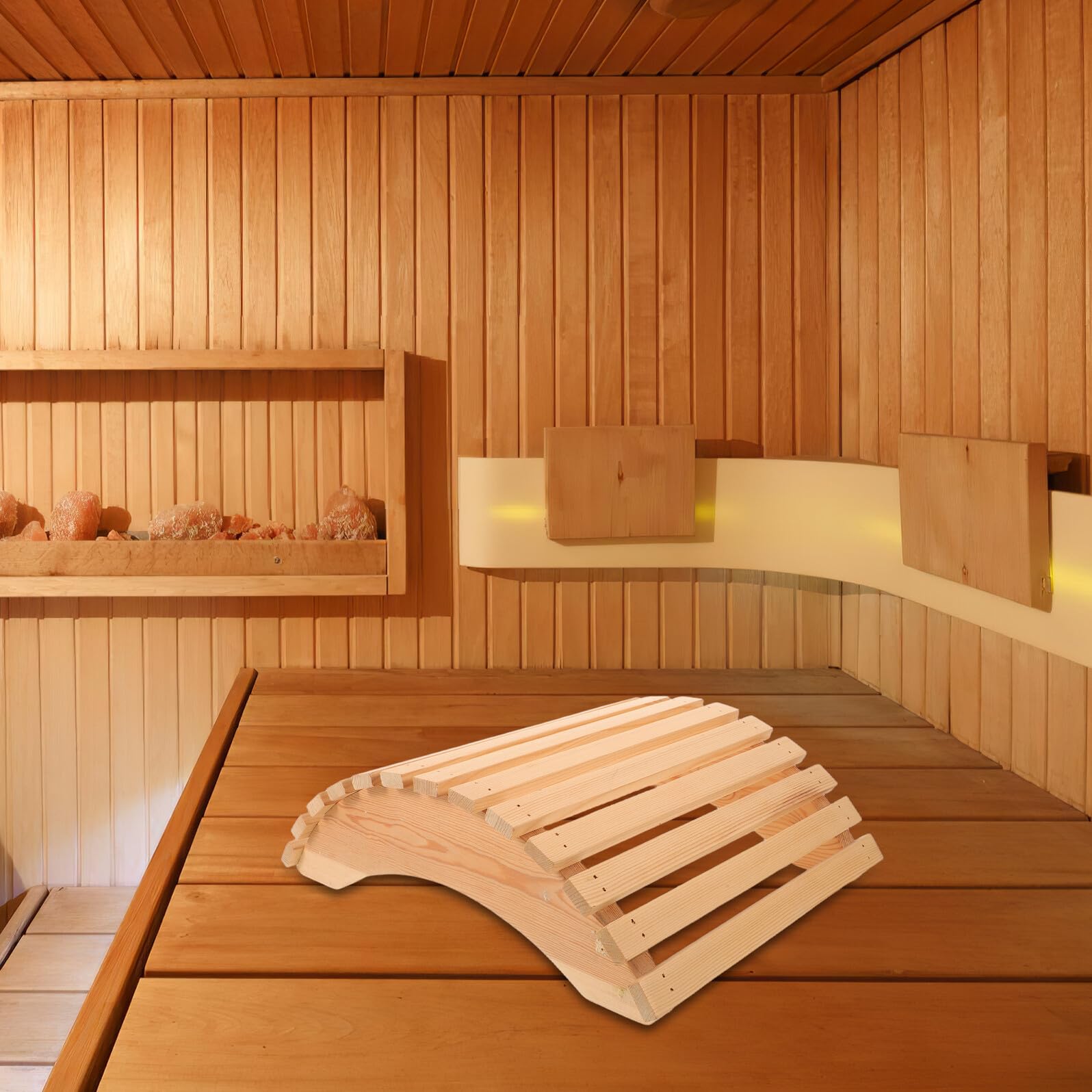 Saunalampenschirm mit Lampenschutz für Sauna Beige