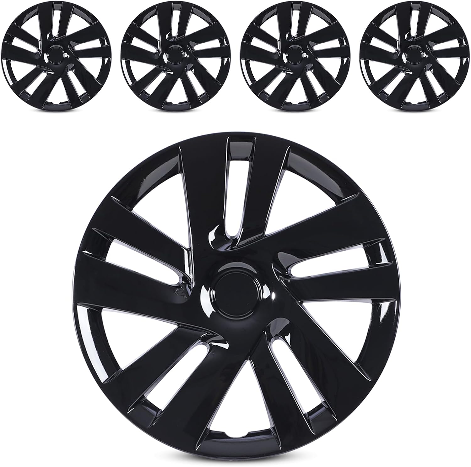 15" Wheel Rims Cover for 2013 2014 2015 2016 2017 2018 2019 2020 2021 Nissan NV200 Steel Wheels OE Replacement PP Material 15-Inch Hub Caps Black Lacquer Set of 4, 40315-3LM0A