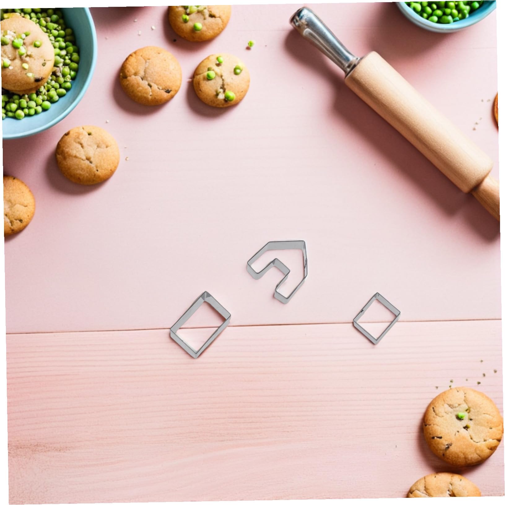 5 Juegos Molde Cortador Galletas Navideñas Acero Inoxidable para Casas Jengibre Unidades para Repostería Fiestas Navidad Cumpleaños