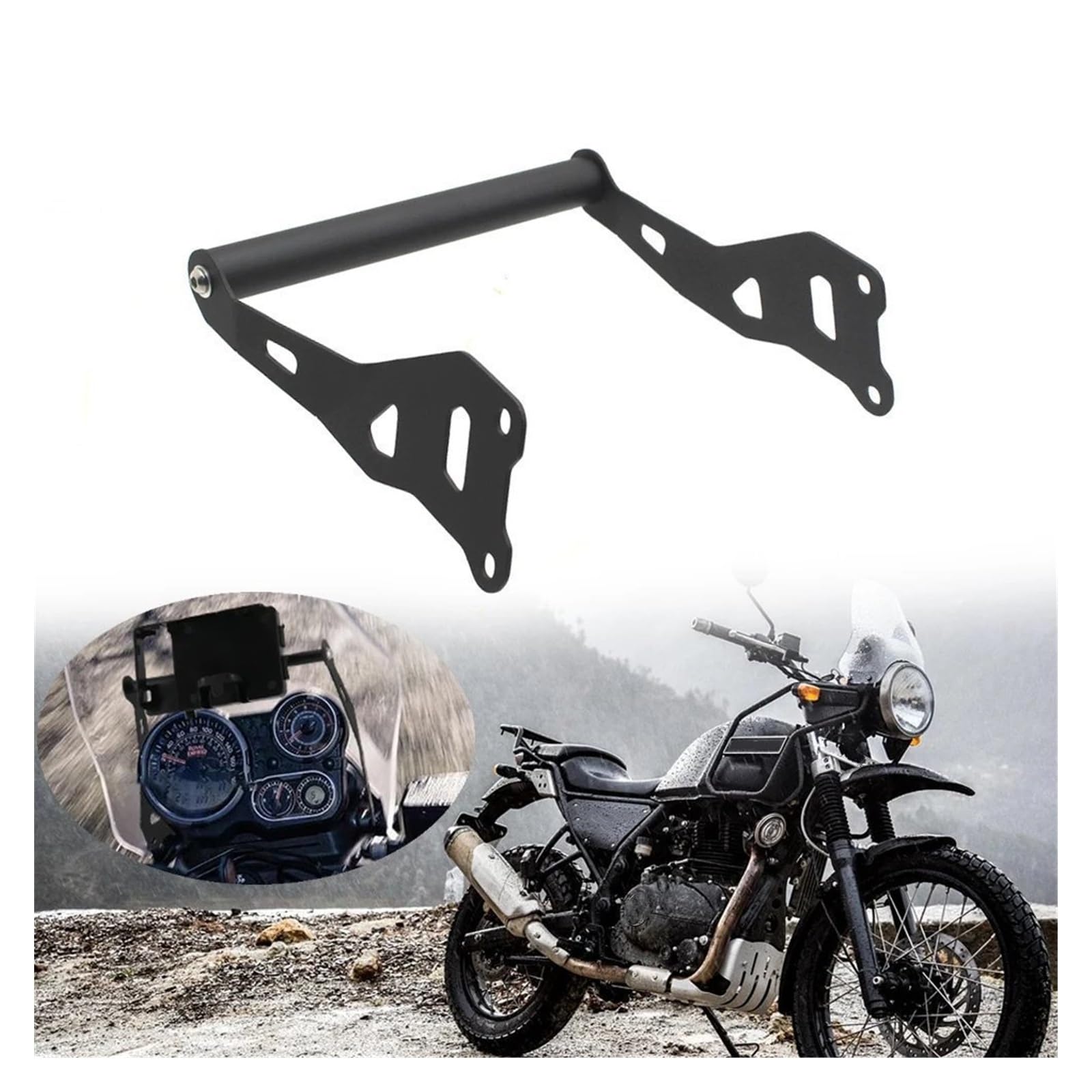 Supporto Navigatore Moto Per Royal Per Enfield Per Himalayan 2016 2017 2018 2019 2021 Himalayan Telefono GPS Navigazione Piastra Staffa Montaggio Su Barra