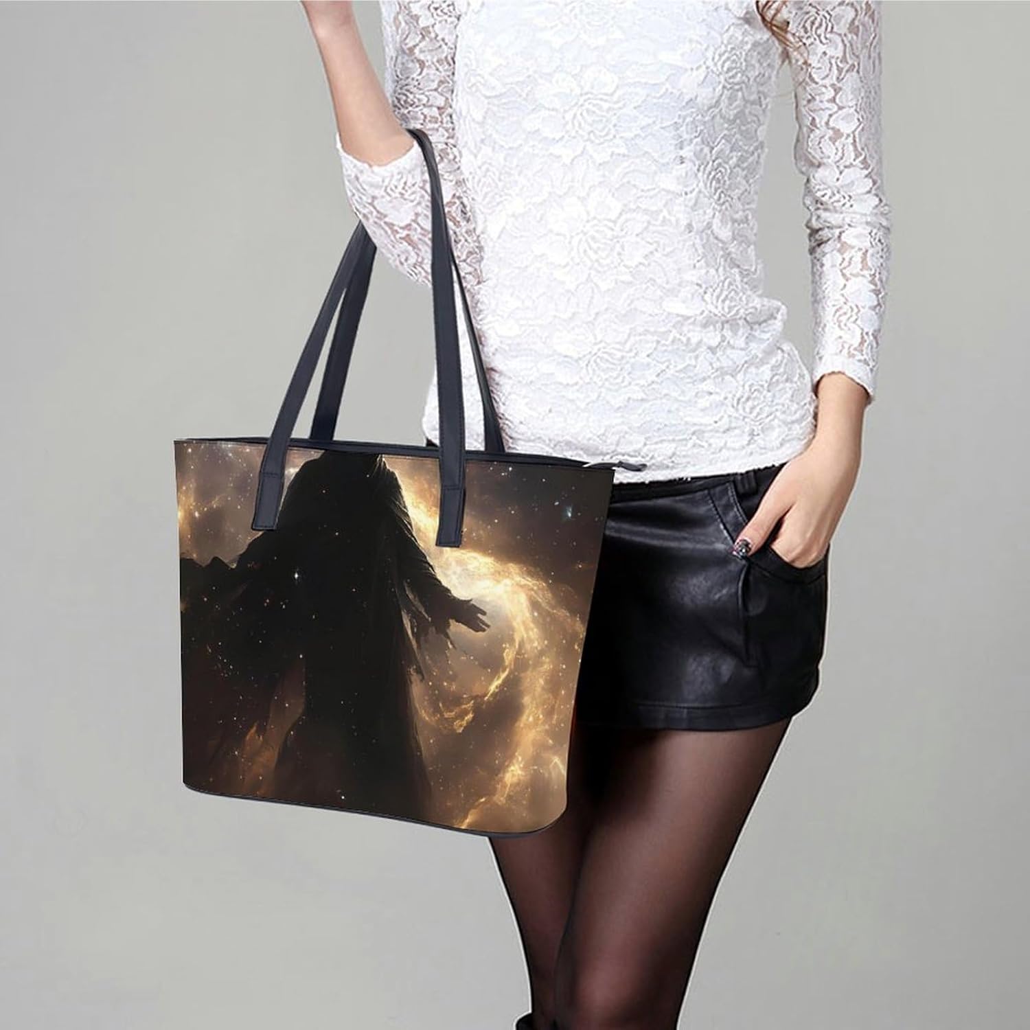 Chaos Greek Mythology Women's Tote Leather Handbag Shoulder Bag Purse for Shopping Travel