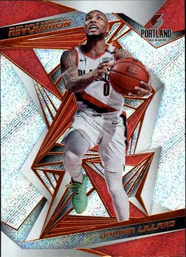 2019-20 Panini Revolution Basketball #58 Damian Lillard Portland Trail Blazers Official NBA Trading Card (Scan Streaks are NOT on the card)