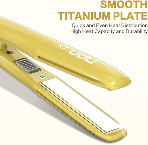 Miniatura 3 de La plancha plana de viaje crea rizos en dos estilos, alisador de pelo de viaje con placa de titanio de 34 pulgadas, rizador y alisador 2 en 1, mini