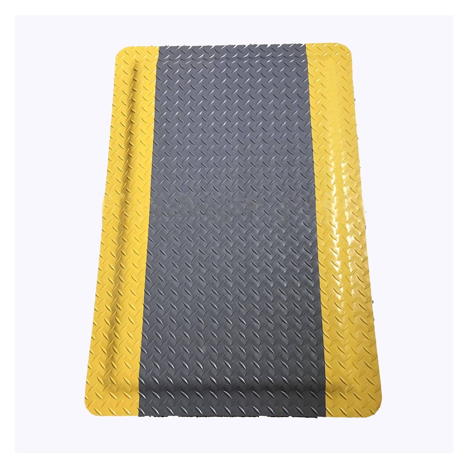 CAFIEDR Vinyl Heavy Duty Diamond Sponge Pad,Industrial Anti-Fatigue Floor Mat,Non-Slip Waterproof Anti Fatigue Mat For Commercial Industrial Work.Grey1-90x60cm/35.43x23.62in