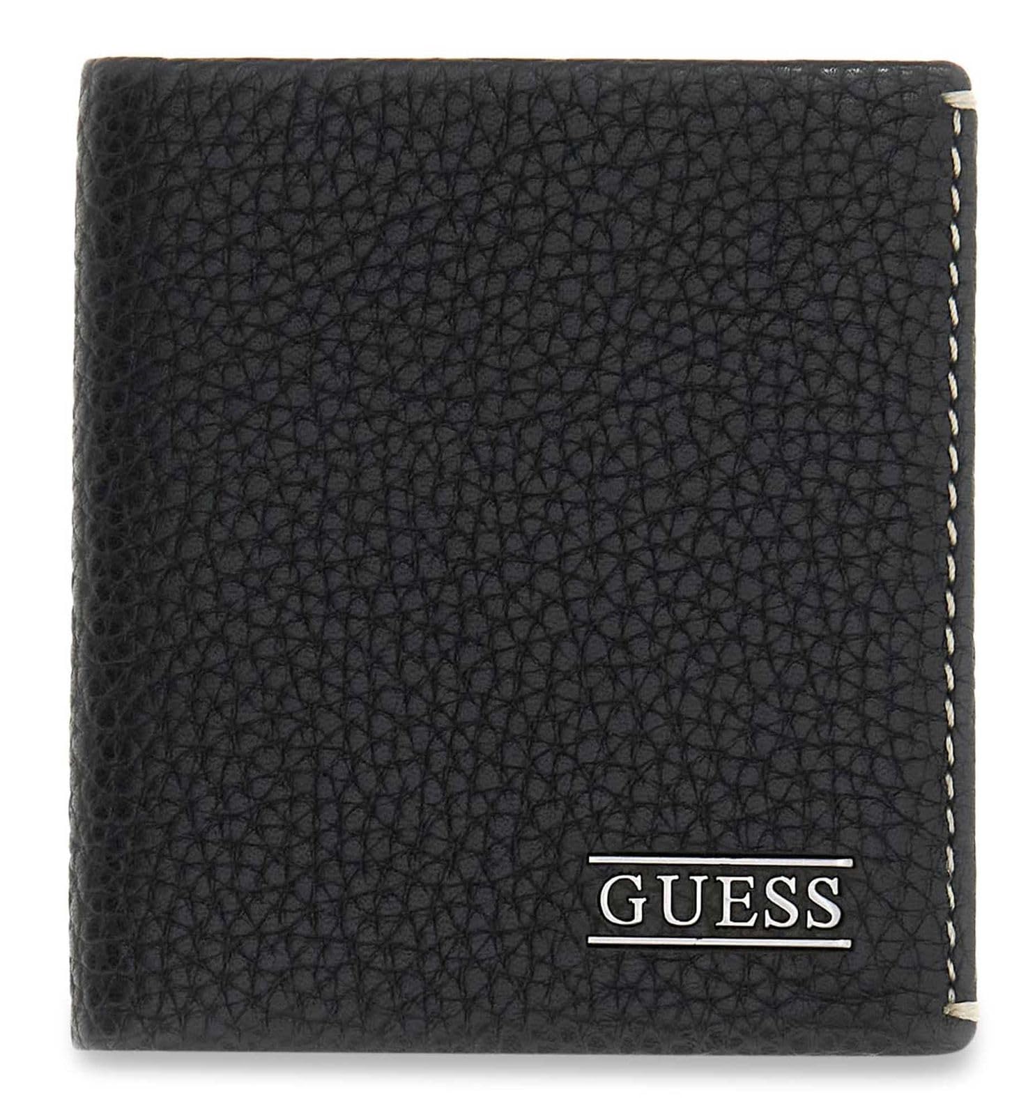 GUESS Cuero Monedero Boston Bifold Wallet Black Negro