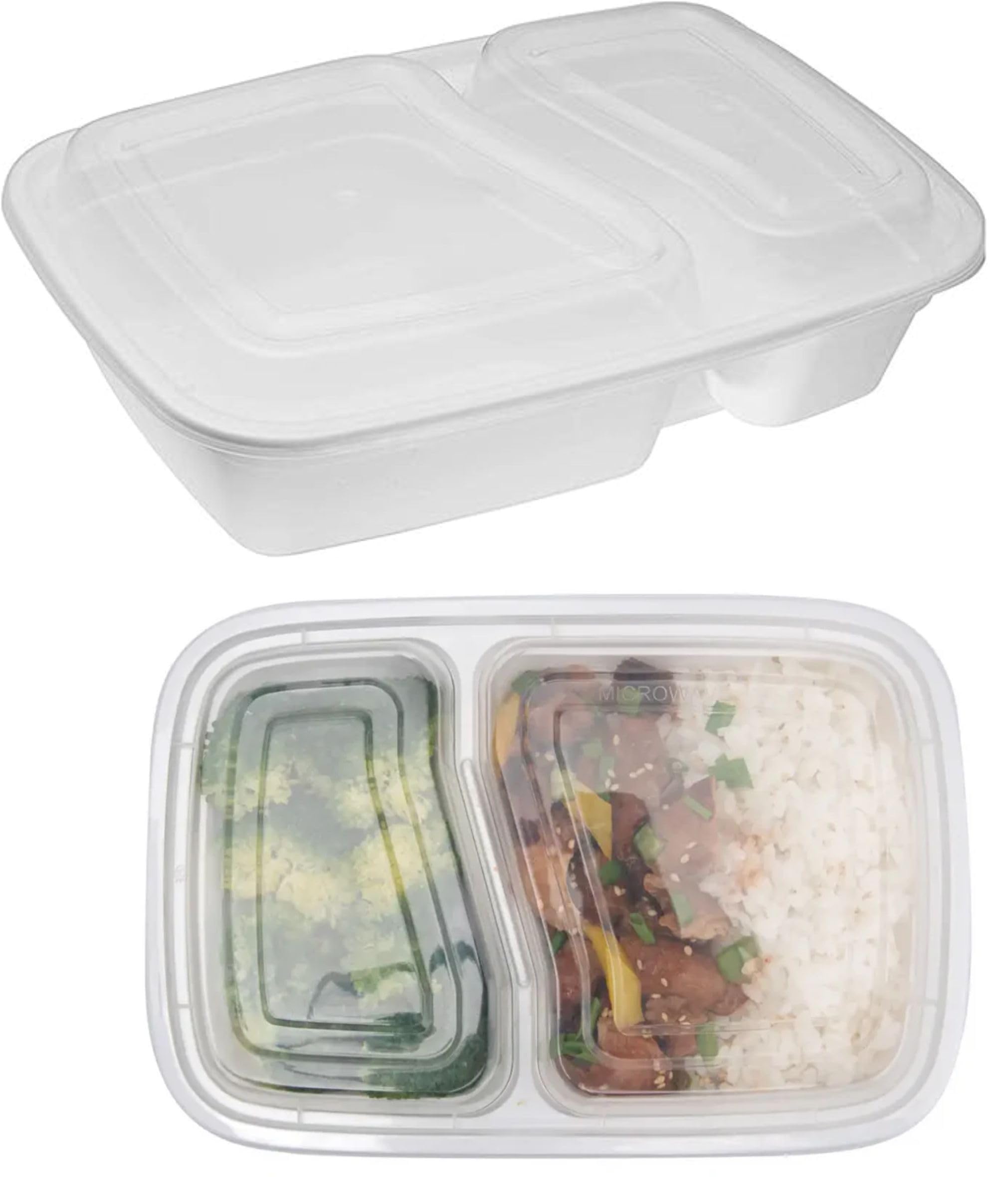 Amazon.com: EcoQuality [25 Pack] Meal Prep Containers White 2