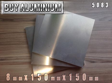 8mm Aluminium Plate Sheet - Grade 5083 (150mm x 150mm)
