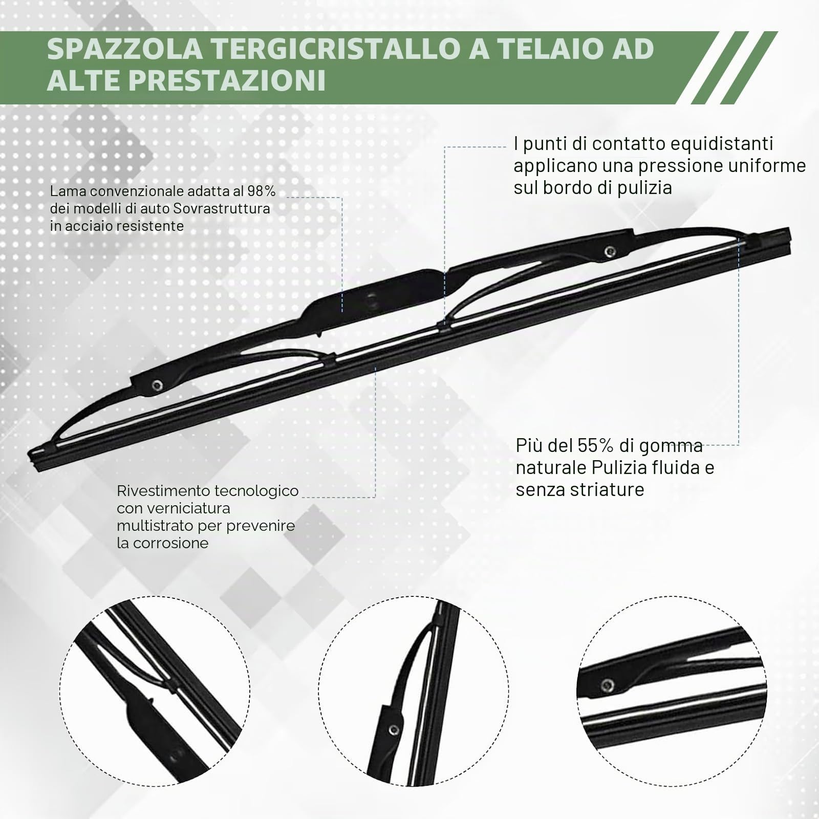 Motorino Tergicristallo, 12V Motorino Tergicristallo Universale Motore Spazzola Tergicristallo 105° con Spazzola e Braccio per Motore Tergicristallo Trattore