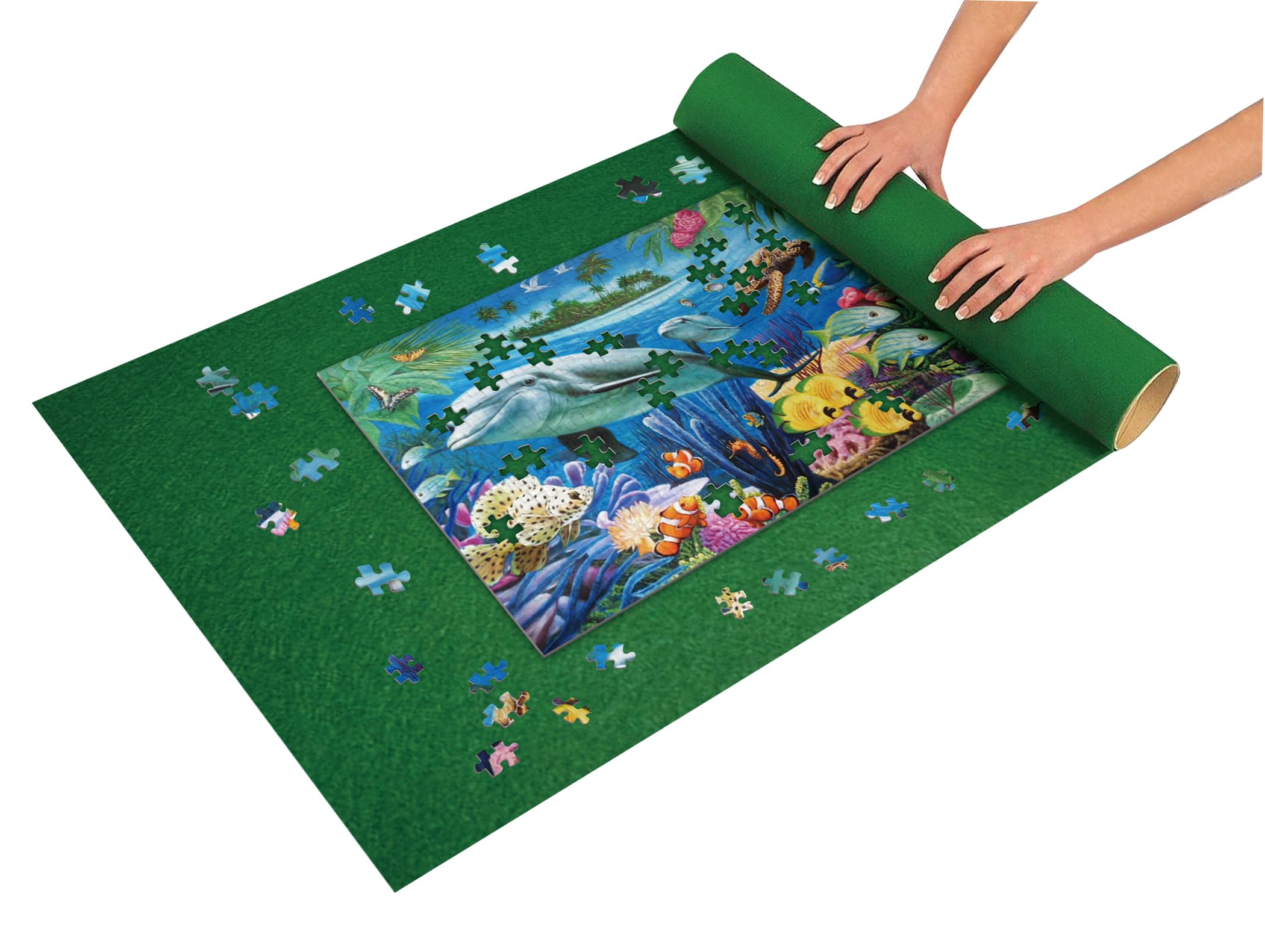 Amazon.com: RoseArt - Puzzle Storage Roll Mat - Up to 2000 Pieces