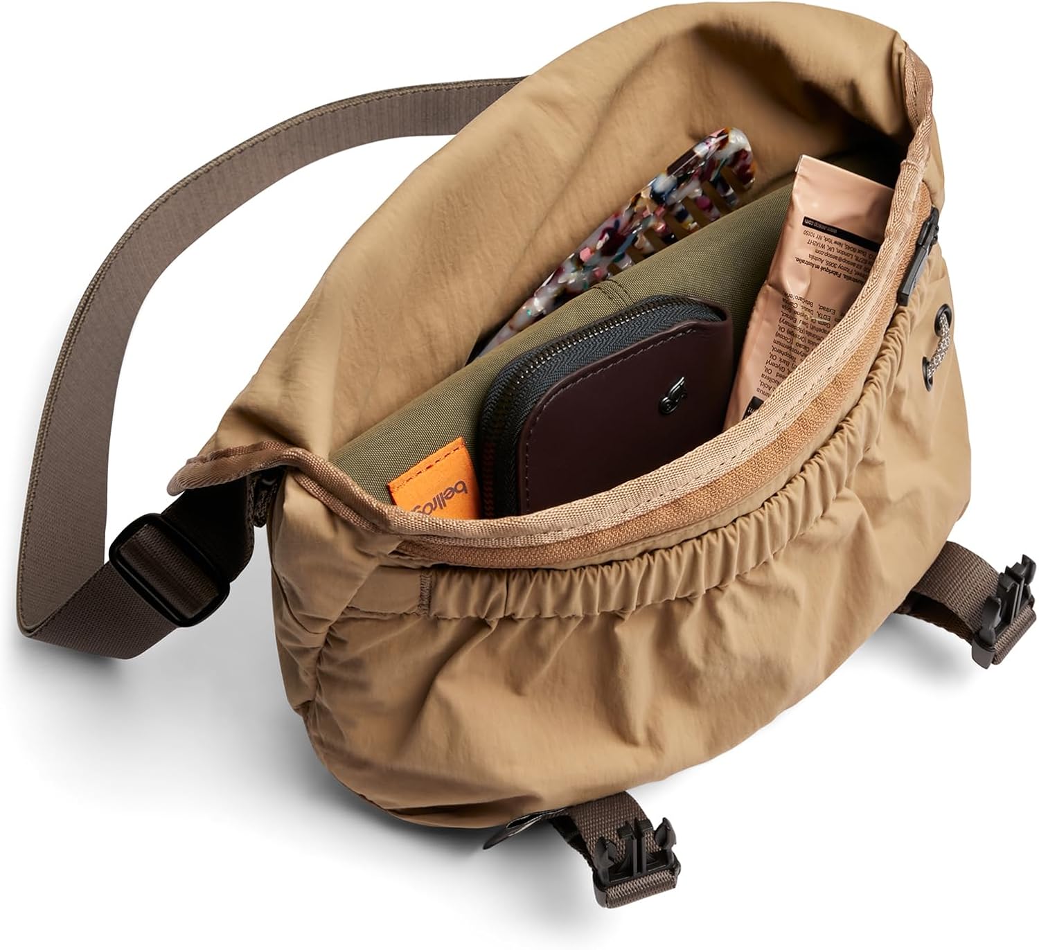 Bellroy Cinch Mini Messenger (6 liter lightweight, compact shoulder bag, water-resistant fabric, effortless organization) - SandDune - Image 5