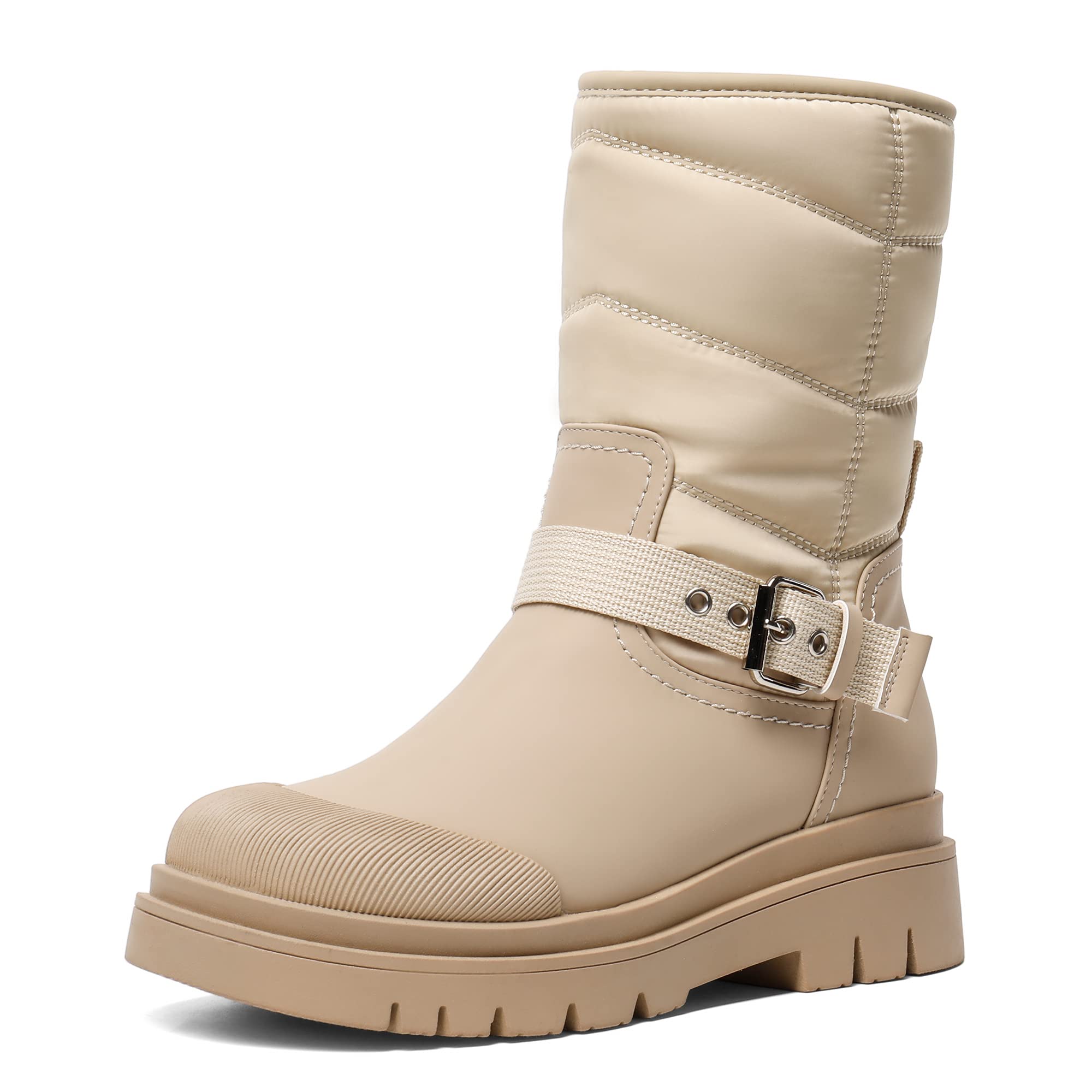 DREAM PAIRS Botte de Neige pour Femme Bottes de Hiver Chaussures Chaude SDSB2202W-E