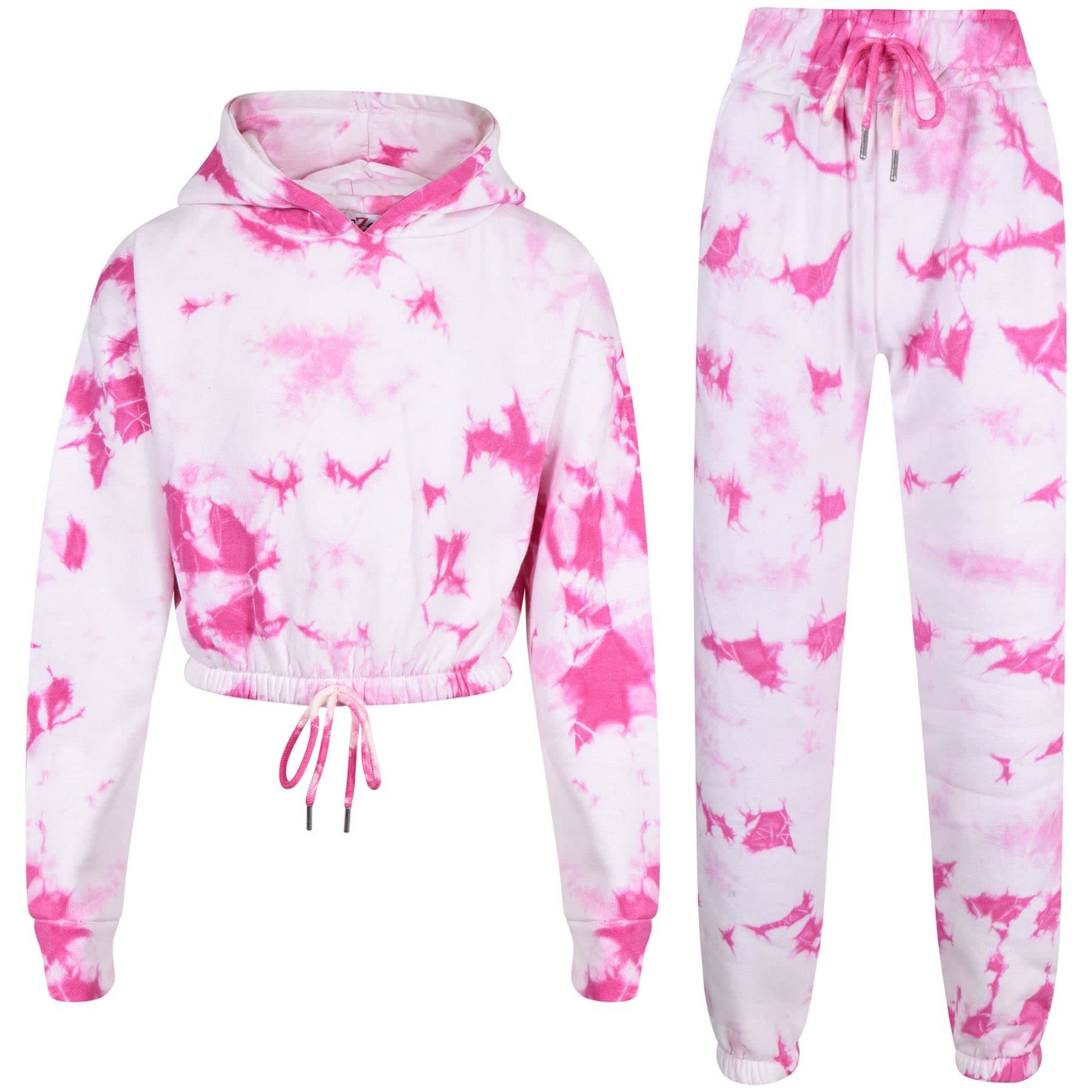 A2z 4 Kids Girls Pink Tie Dye Cropped Hoodie - T.s 320 Tie Dye 13