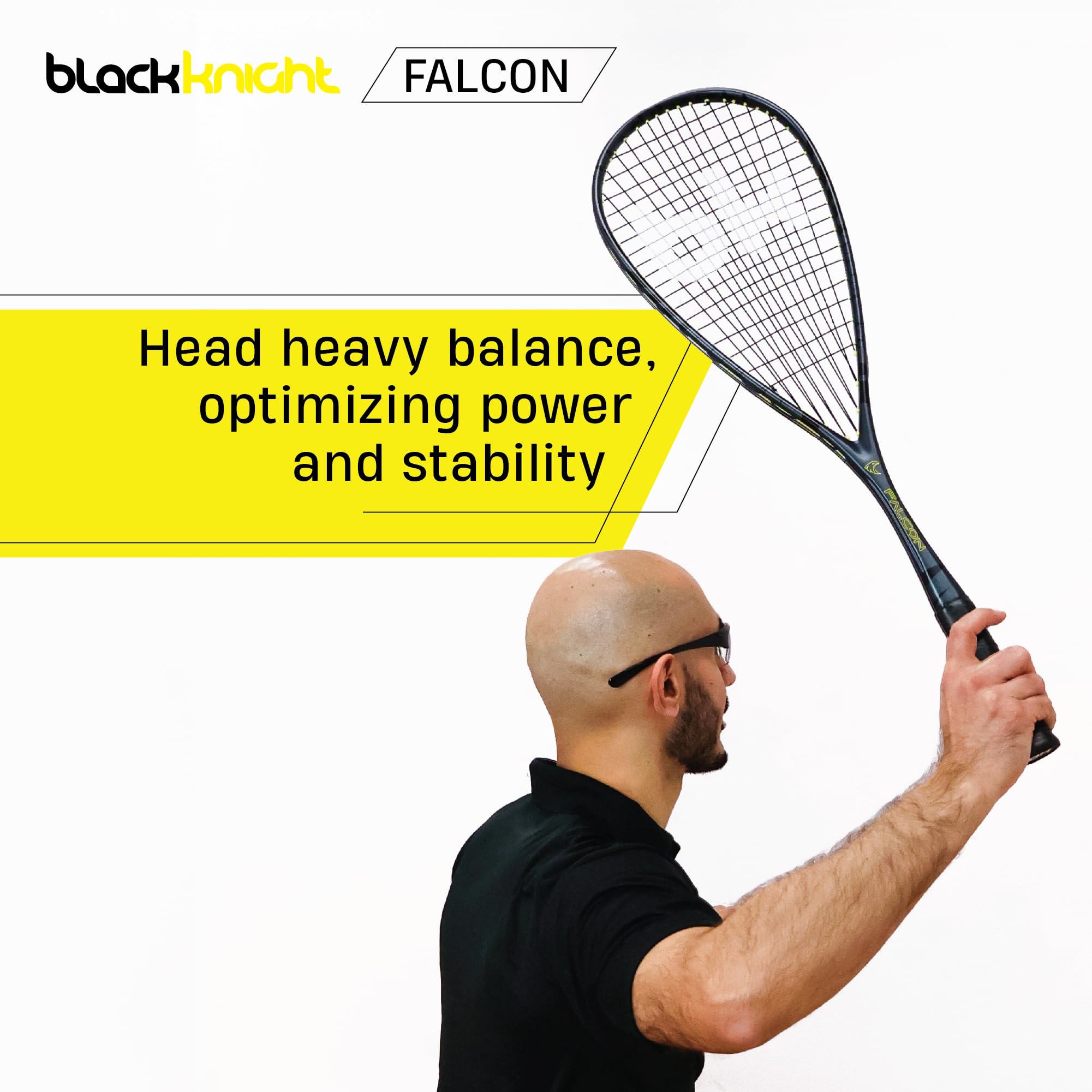 Amazon | Black Knight Falconスカッシュラケット - ヘッドヘビー