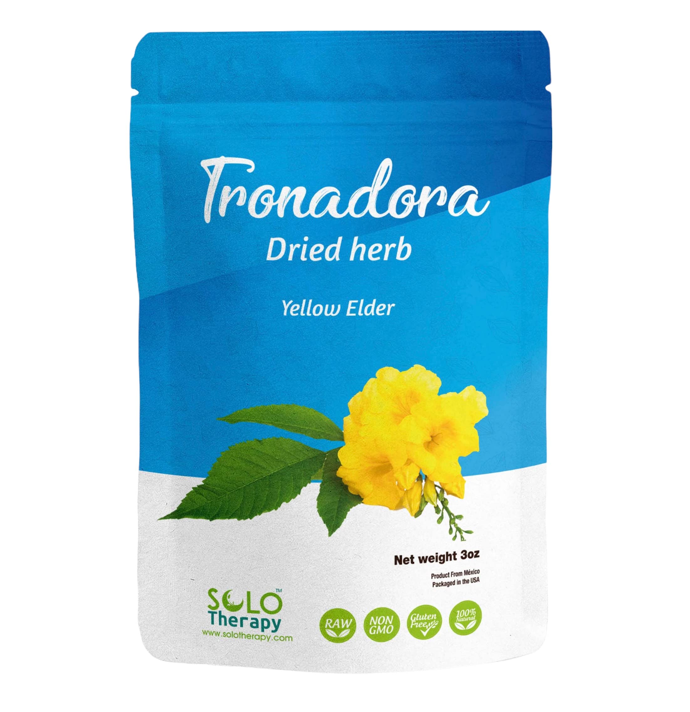 Tronadora Tea 3 oz, Yellow Elder, Resealable Bag, Tronadora Herb, Tronadora Retama, Tecoma Stans