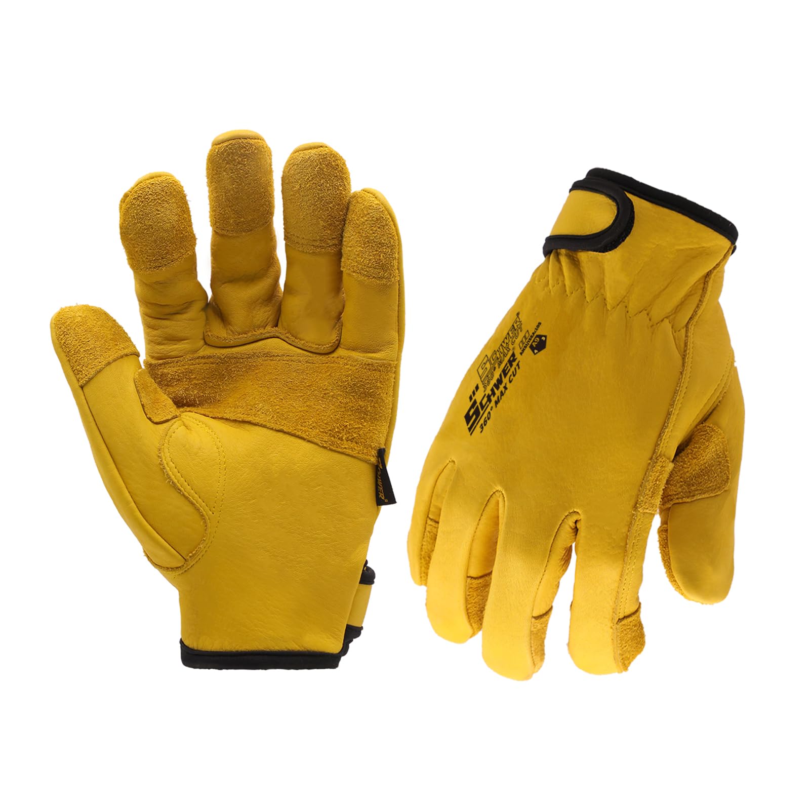 Schwer Pro Max ANSI A9 Cut Resistant Leather Work Gloves