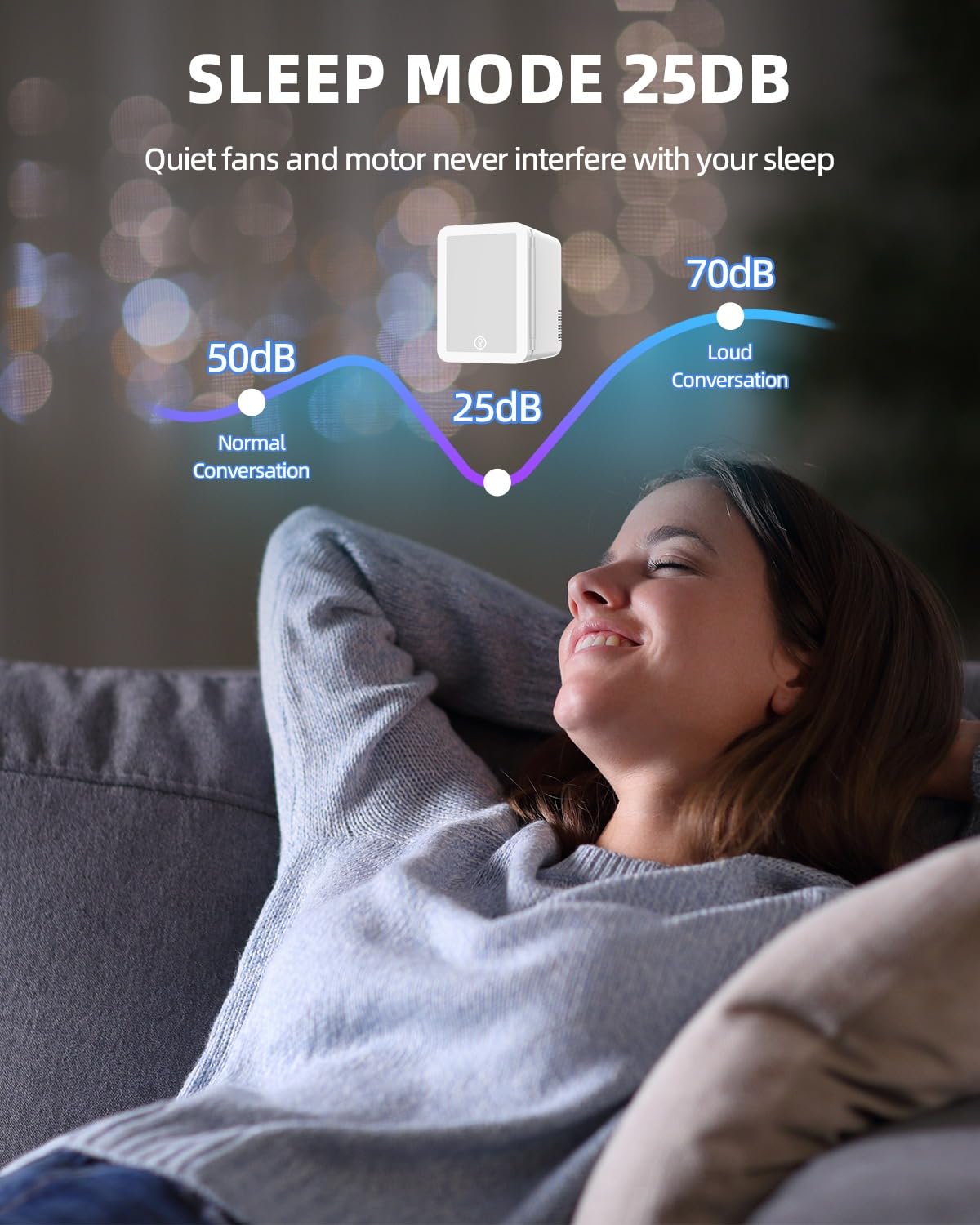 MoraRise 6L Mini Fridge for Bedrooms, Portable Cooler & Warmer Skincare Fridge with LED Mirror, AC/DC Compact Beauty Fridge for Food, Car, Home, Office, Drinks, Cosmetic, Skin care (White, 6L) — view 6