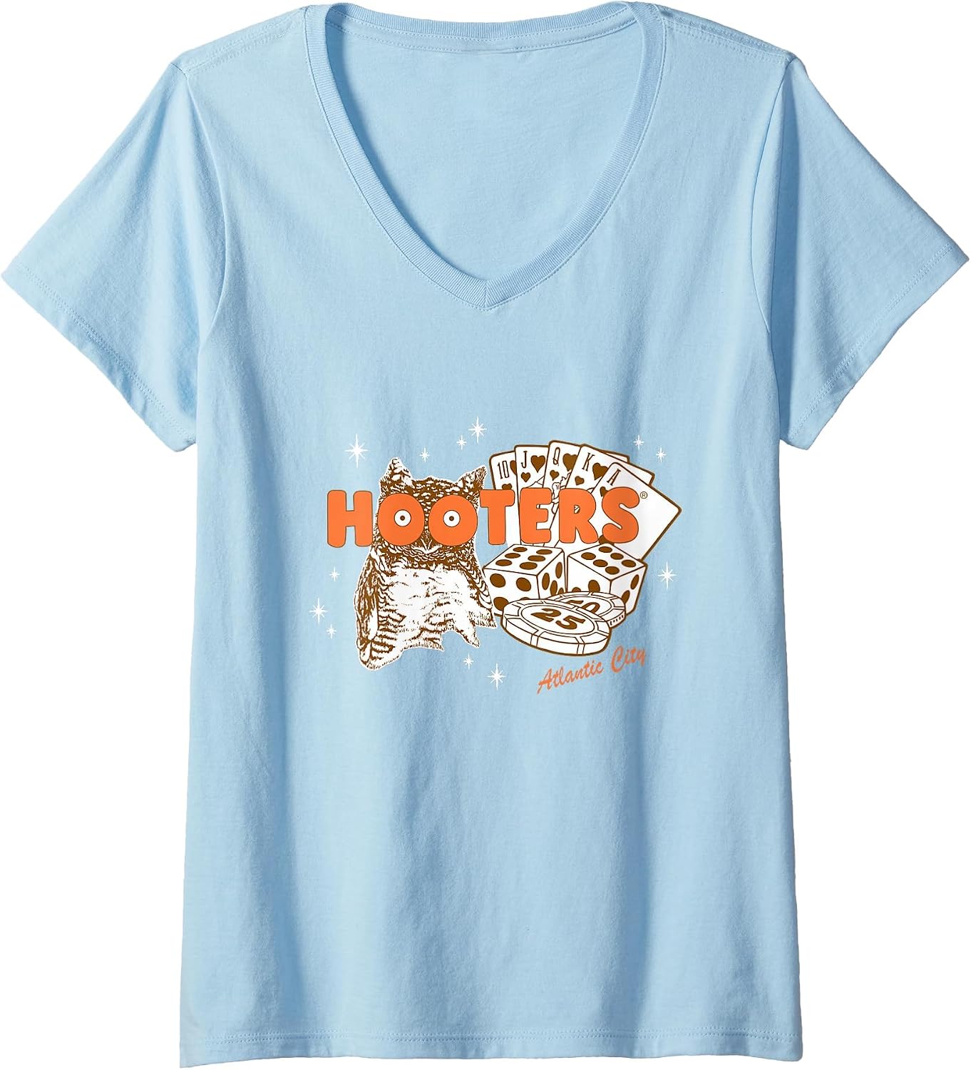 Women's Hooters Atlantic City V-Neck T-Shirt