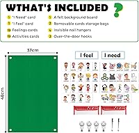 Vista 6 de KIKIGOAL Tabla de sentimientos para suministros de maestros preescolares, tabla de bolsillo de aprendizaje socioemocional, gestión