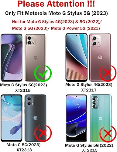 Miniatura 8 de Funda para Motorola Moto G 5G 2023 con cubierta deslizante para cámara + protector de pantalla de vidrio templado, protección completa de la cámara