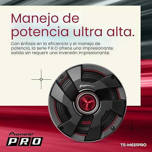 Miniatura 3 de Pioneer Altavoces TS-M651PRO de la serie P.R.O. de 6.5 pulgadas (par) - 300W máximo, perfectos para construcciones de alto SPL y audio de automóvil