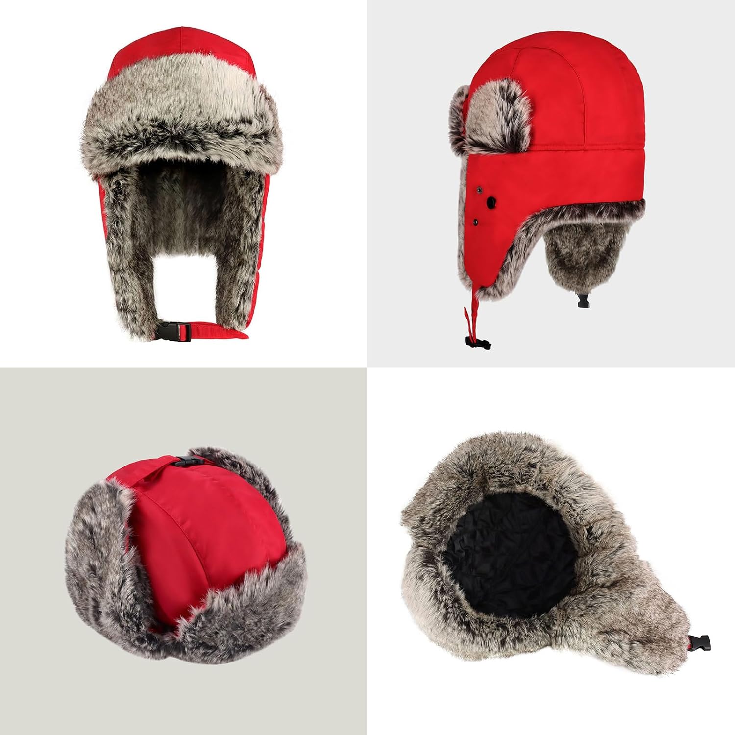 CHOK.LIDS Waterproof Winter Trappers Unisex Premium Strength Ushanka Ear Flap Chin Strap Cold Weather Outdoor