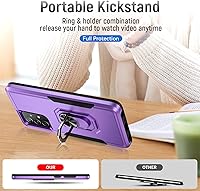 Vista 7 de Funda para Galaxy A52, Galaxy A52 5G, resistente, resistente, a prueba de golpes, funda protectora para Samsung Galaxy A52 4G/A52 5G (morado)