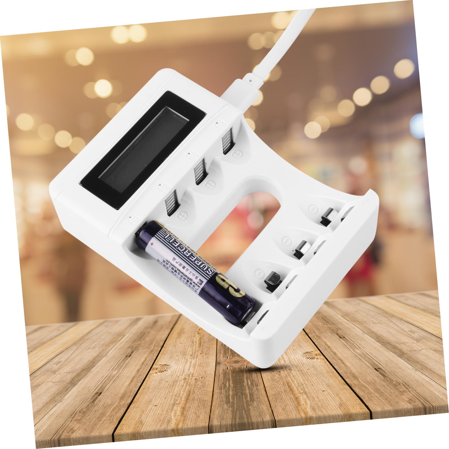 jojofuny 2piezas Cargador De Baterías Recargables De Pantalla LCD Cargador USB para Baterías AA AAA Protección De Sobrecarga y Cortocircuito para y