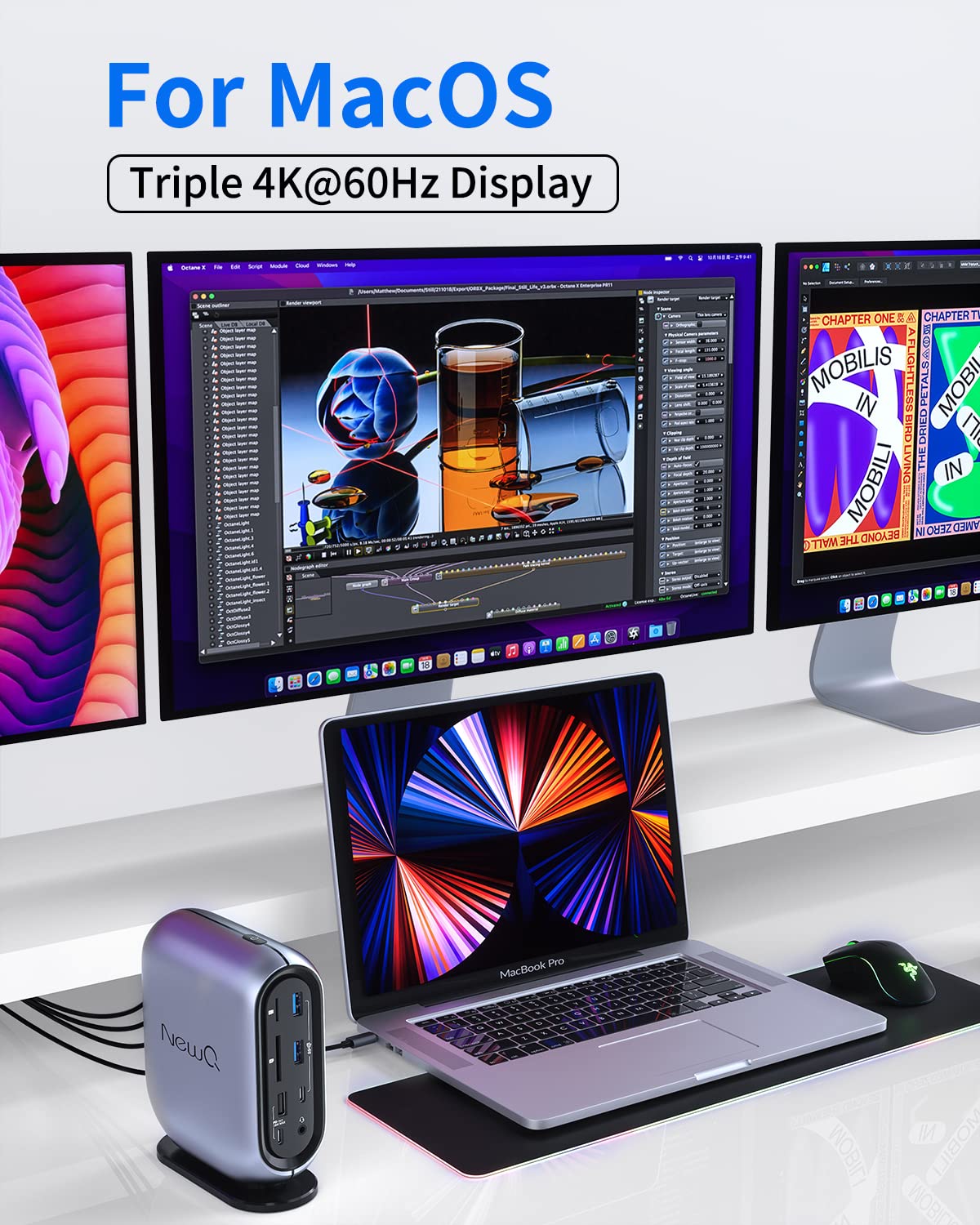 Amazon | DisplayLink ドッキングステーション トリプル 4K@60Hz Mac用