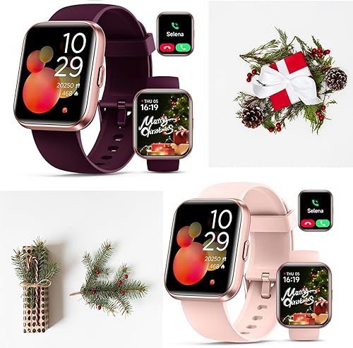 Potencia tu estilo de vida con Bluetooth Call Fitness Smartwatch para mujeres, Alexa, reloj inteligente de seguimiento de salud y sueño, compatible