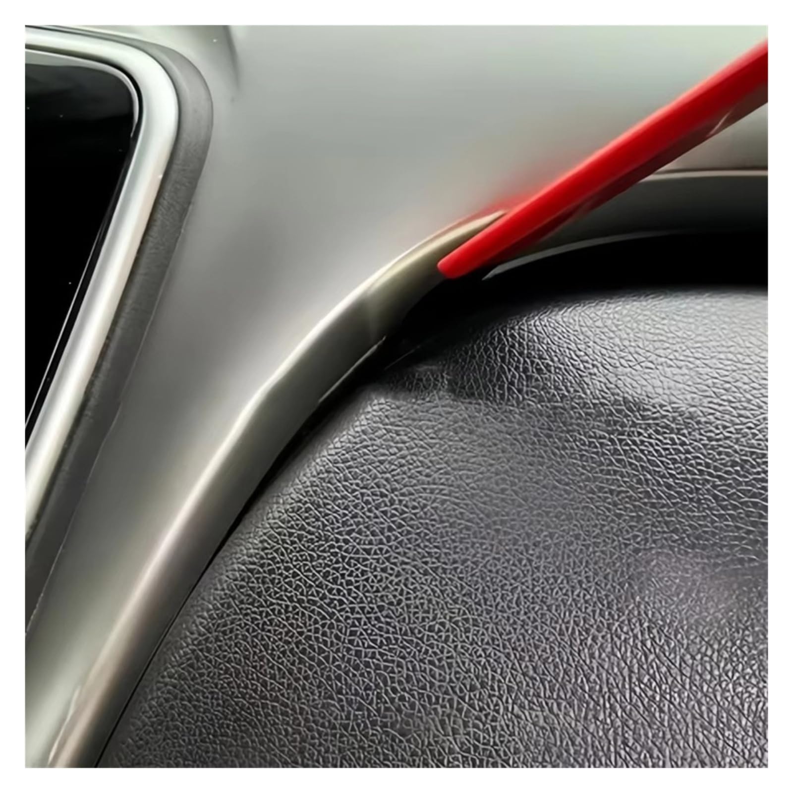 Stainless Steel Car Trim Removal Pry Tool Door Panel Fastener Driver (czerwony)