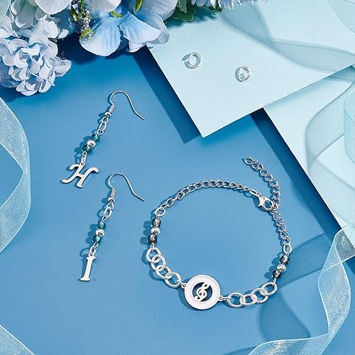 Miniatura 5 de AHANDMAKER 30 anillos de plata abiertos, 3 tamaños, anillos de plata de ley 925, anillos de enlace ovalados, conectores de anillos de joyería para