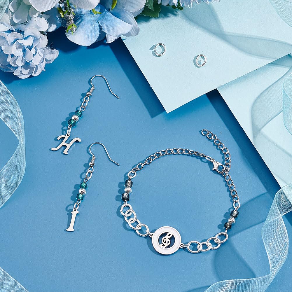 80 Anneaux Saut Ouverts En Argent Sterling 925 - 4 Tailles (3-6mm) - Pour Création De Bijoux DIY - Avec Boîte De Rangement