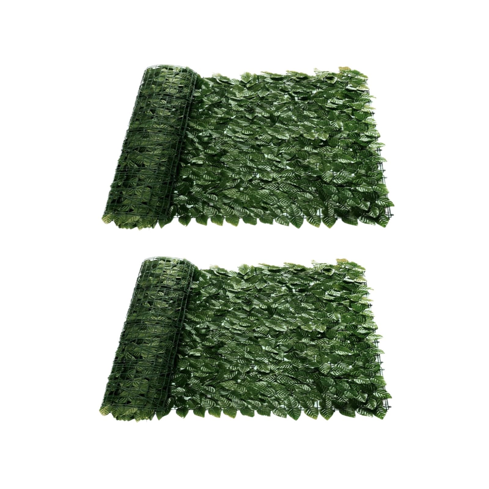 Anttyscar 1 x 3M Artificial Ivy Fence Screen, Fence Screening Trellis with Artificial Leaves Privacy Trellis Roll for Balcony Outdoor Garden Wall Mat Decoration, Green（2PCS）