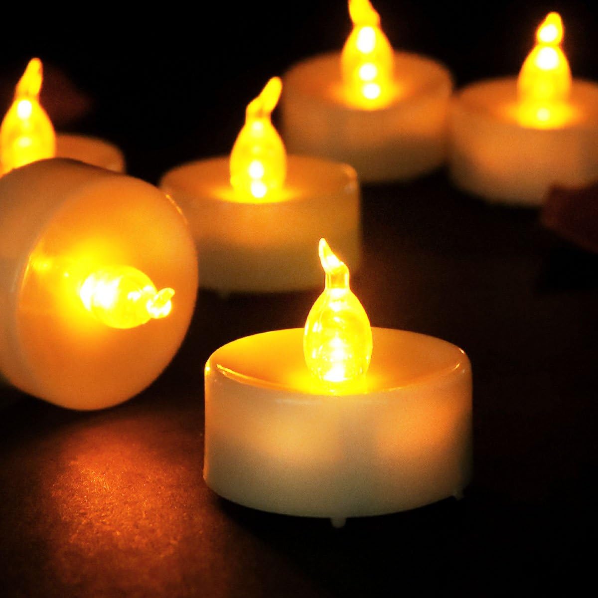 Youngerbaby 24pcs Led Tea Lights Timer Battery Operated Candles