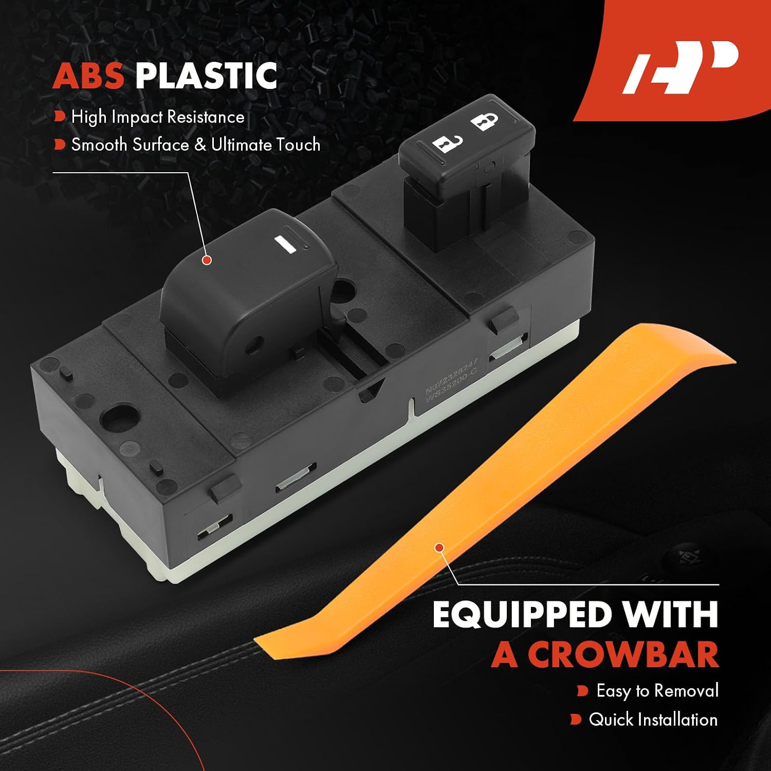 A-Premium Power Window Switch Compatible with Nissan Altima 2007-2012, NV1500/NV2500/NV3500 2012-2021, Quest 2011-2013, Front Right Passenger Side, Replace# 25411JA01A