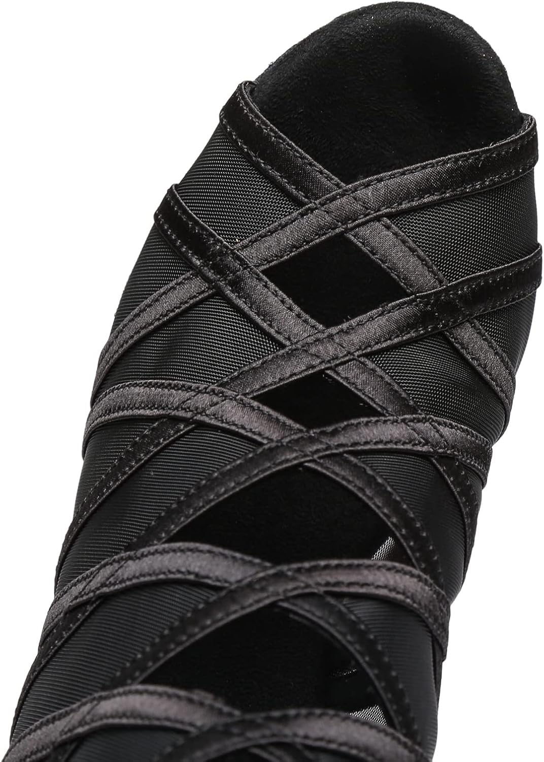 Hanfike Dancing Boots for Women Summer Wedding Evening Ankle Sandals Shoes L445 Black 4" Heel US 8