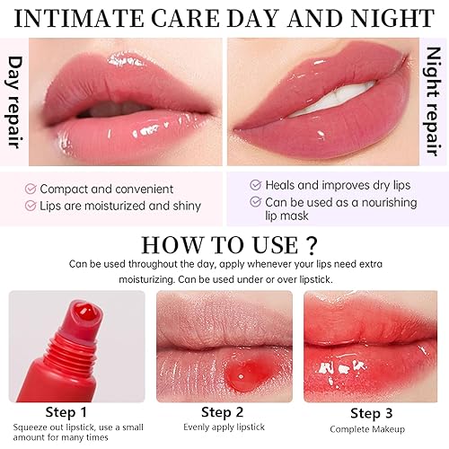 Miniatura 6 de HOSAILY Juego de bálsamo labial de 3 colores, vainilla, vainilla, beige, marrón, azúcar, mantequilla labial, brillo hidratante y brillante, aceite